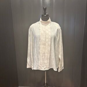 Lindsey Blake Vintage Victorian Edwardian Pleated high neck blouse. Rare